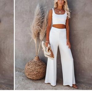 🤍 VICI Campfire Ribbed Knit Set Size S